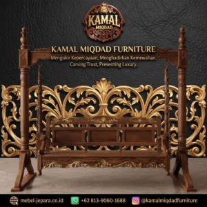 Jual Kursi Ayunan Jati Klasik Mewah Mebel Jepara Kamal Miqdad Pemesanan via Whatsapp