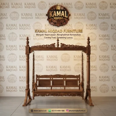 Ayunan Kursi Jati Klasik Mewah 2 Seater