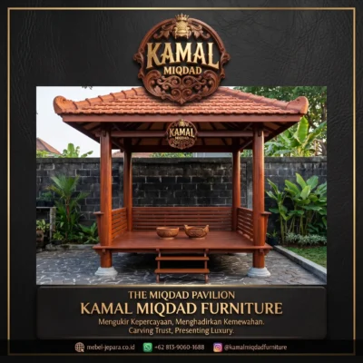 Gazebo Kayu Jati Minimalis Jepara