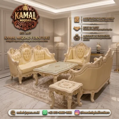 Sofa Tamu Klasik Jepara Terbaru – Sentuhan Mewah Elegan Ruang Tamu