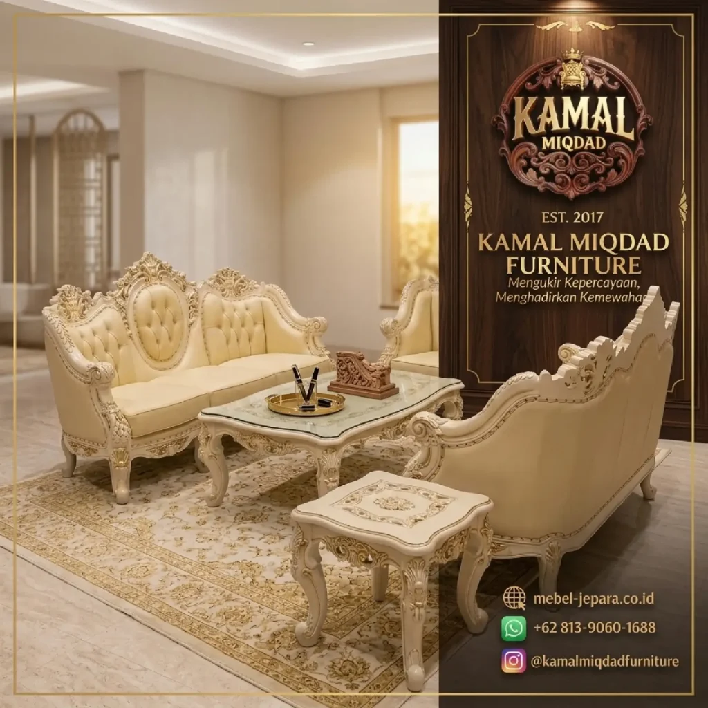 Sofa Tamu Mewah Jepara Terbaru – Sentuhan Mewah Elegan Ruang Tamu