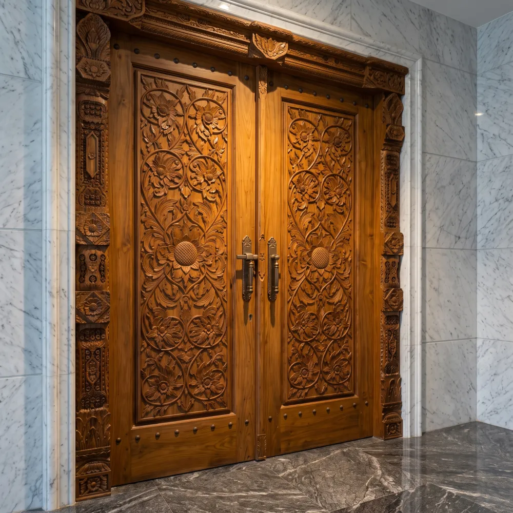 Pintu Kayu Jati Klasik Desain Mewah