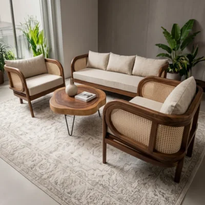 Sofa Tamu Rotan Minimalis Jepara