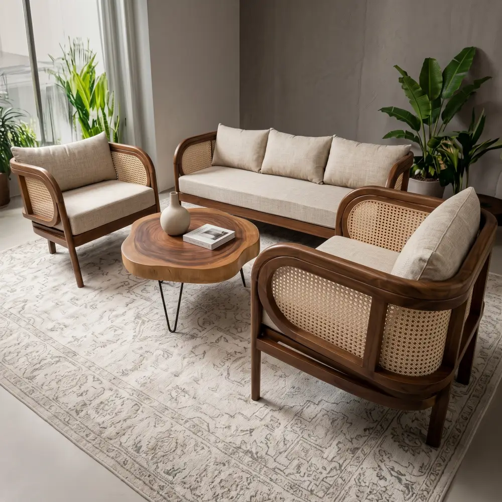 Sofa Tamu Rotan Minimalis Jepara
